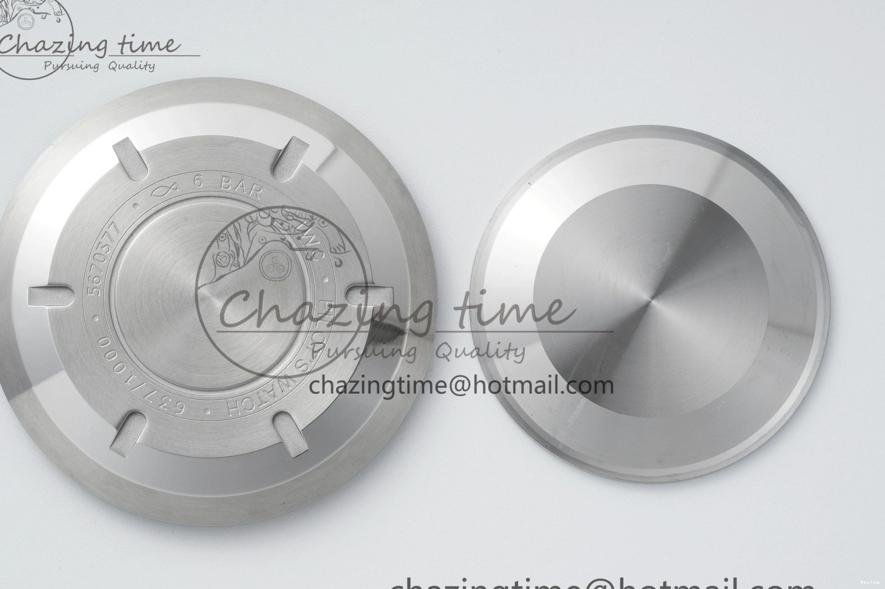 MIROTIME 0319 Bright Pilot Chrono SS AZF 1:1 Best Edition Green Dial on Brown Leather Strap A 7059